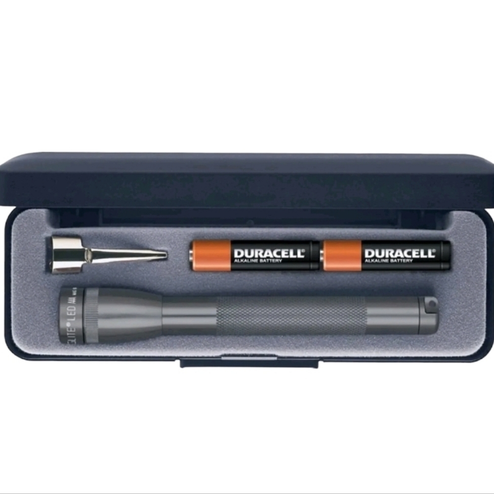 Maglite P32092 Mini-Maglite White LED 2AAA Gray Body Flashlight Light